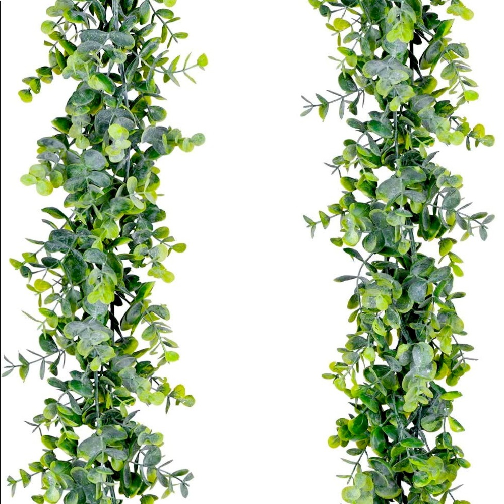 2 pack artificial eucalyptus garland - 5.5ft